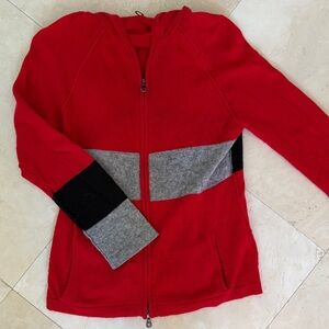 One Girl Who Red, Navy and Gray Sweater Hoodie.